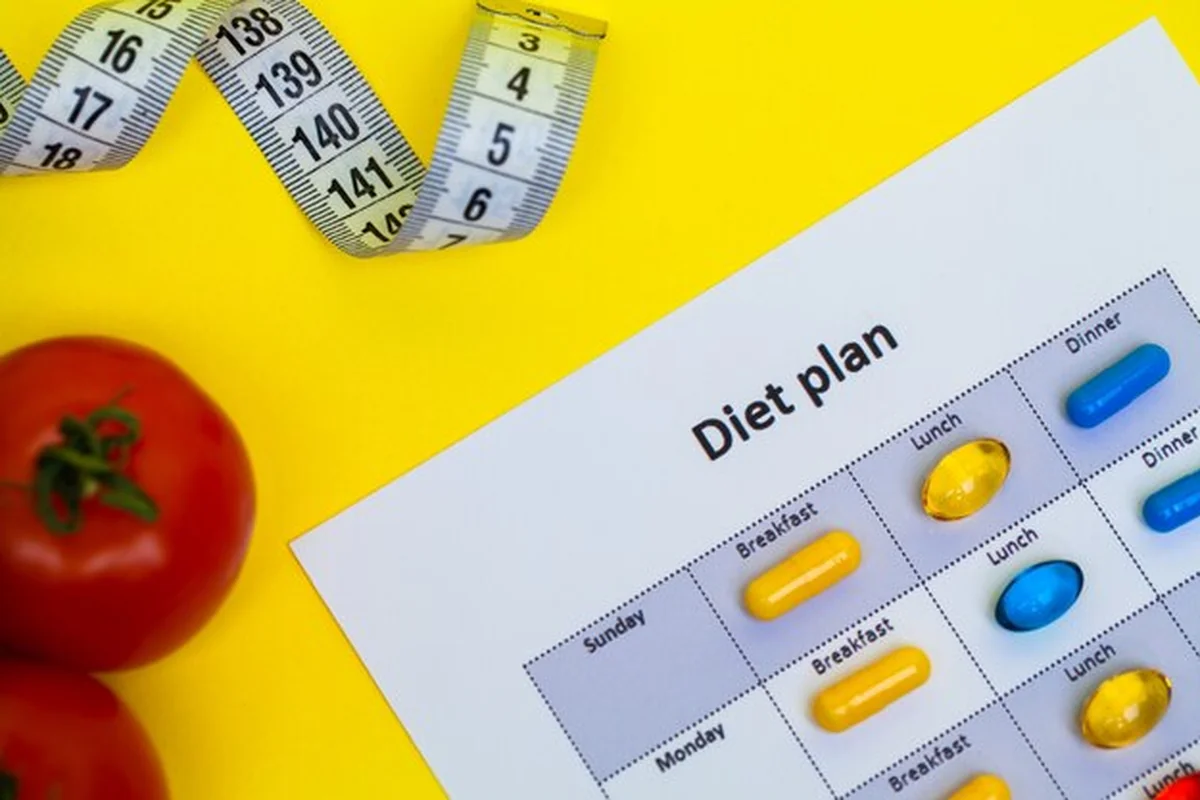 Plan diety z tabletkami odchudzającymi i świeżymi warzywami